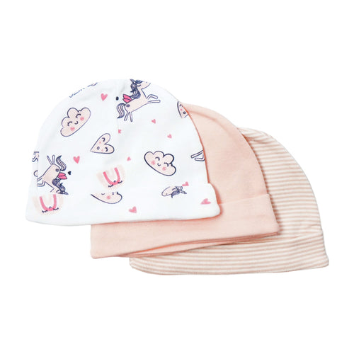 BABY COTTON CAP 3PC SET MDW-23 CHI COTMIX-G