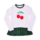 GIRLS L/S BLOUSE HOP & ROLL WHITE MZW-23 7-8 YEAR JG207