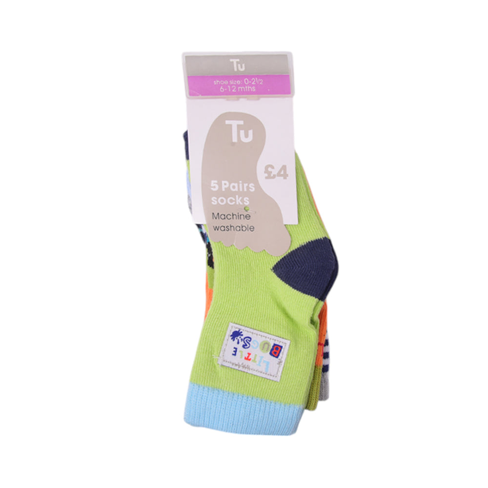 BOYS SOCKS 5PC PACK MDW-23 6-12M