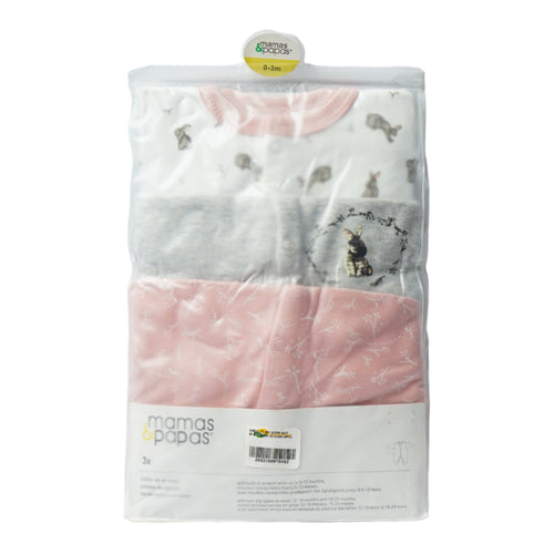 GIRLS L/S 3PC SLEEP SUIT M & P MDW-23 0-3M MP01