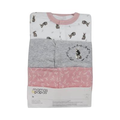 GIRLS L/S 3PC SLEEP SUIT M & P MDW-23 3-6M MP01