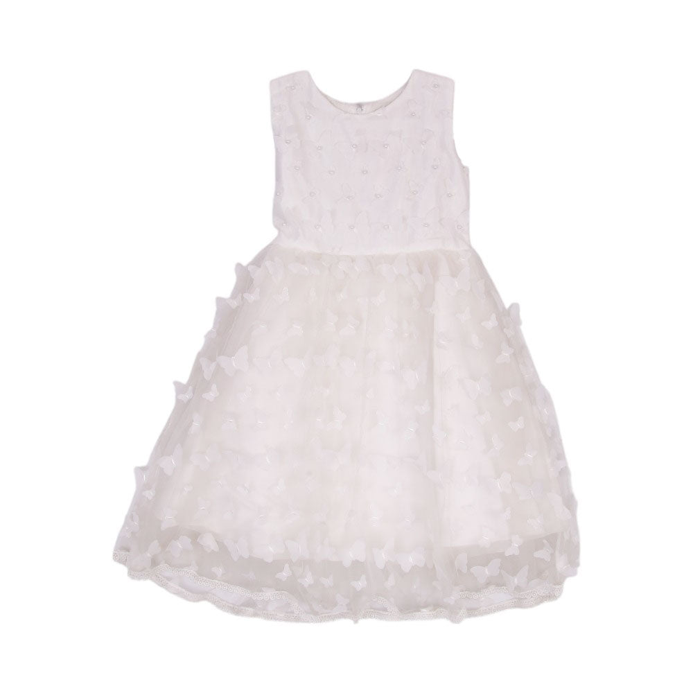 GIRLS S/L FANCY FROCK MDW-23 6-7 YEAR VD015