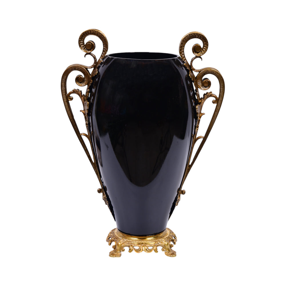 VASE CRYSTAL BRASS IR E8-B1027M-3 JS111-D14-5
