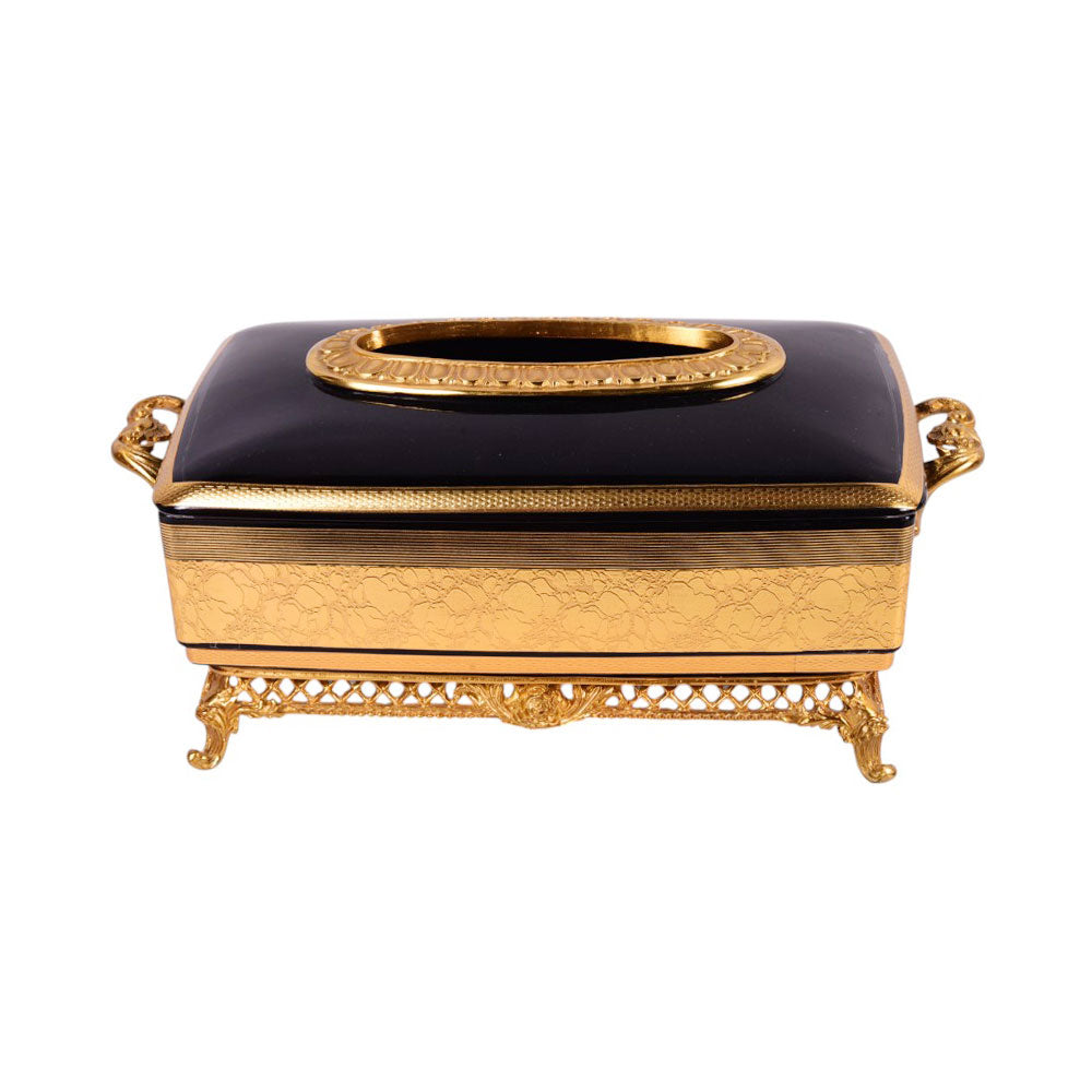 TISSUE BOX CRYSTAL BRASS IR H-C19-6018 PJS09-HBK01