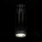 WATER BOTTLE GLASS CORK 1000 ML CLEAR 0838