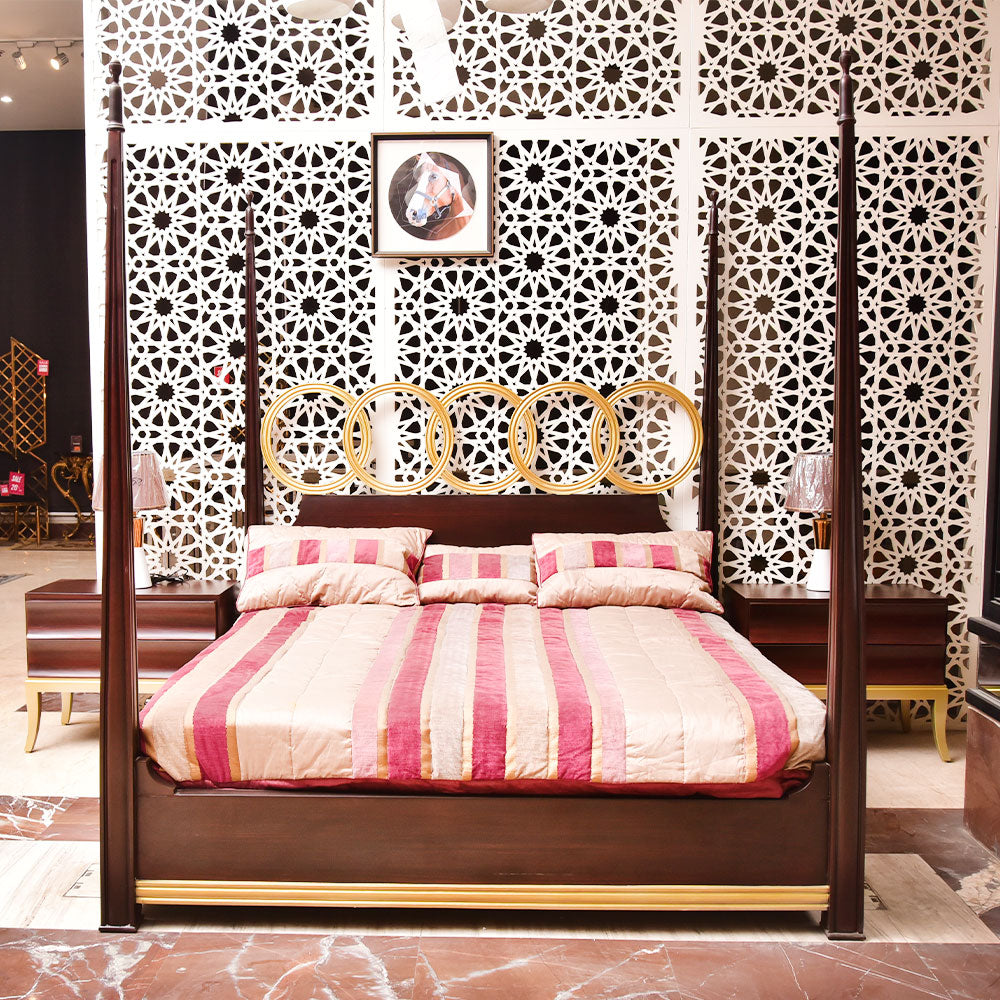 BED WITH SIDE TABLE 9C
