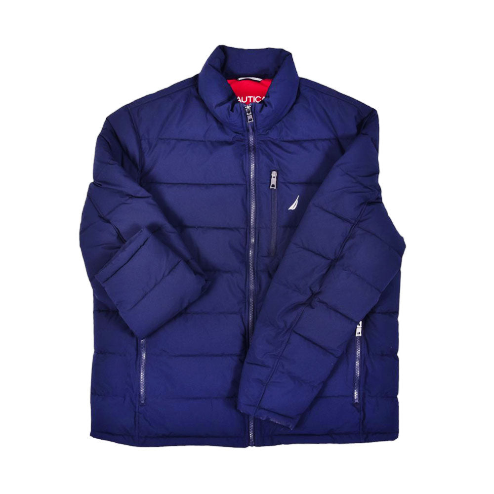 NAUTICA MEN L/S PUFFER JACKET 1448190 NVY (L) (IR.W)