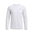 UA MEN L/S R.NECK SHIRT 1382584-100 WHT L (IR)