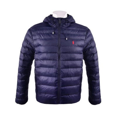 RL MEN L/S PUFFER JACKET W HOOD 048002 NVY M (IRW)