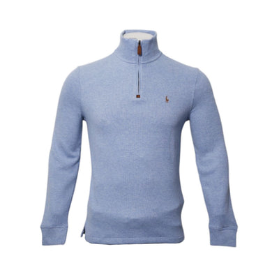 RL MEN L/S H-ZIPPER SWEATER 073008 BLU S (IRW)