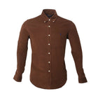 RL MEN L/S CORDUROY SHIRT 684016 BRN L (IRW)