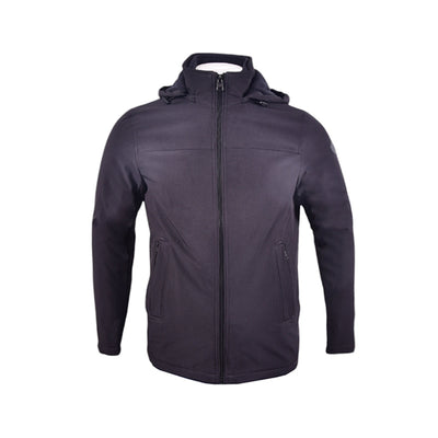 CK MEN L/S SOFT SHELL JACKET W-HOOD CM024493 BLK S (IRW)