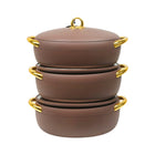 HOT POT SET 3PC FOREVER GOLD EC915 COFFEE