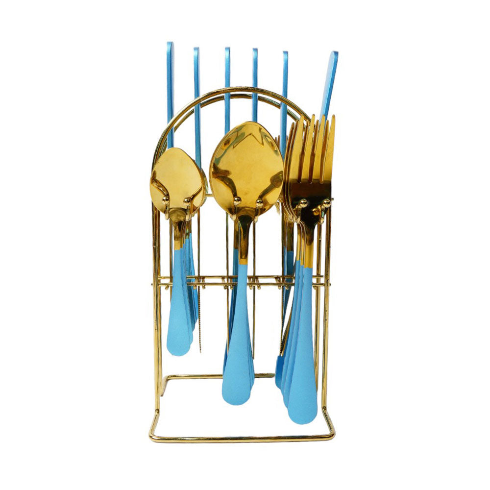 CUTLERY SET 24PC HONGLI 130 SKY BLUE AW