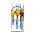 CUTLERY SET 24PC HONGLI 130 SKY BLUE AW
