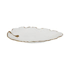DISH PORCELAIN LEAF WHITE YLG0212V