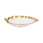 DISH PORCELAIN LEAF WHITE YLG0190V
