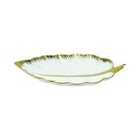 DISH PORCELAIN LEAF WHITE YLG0191V