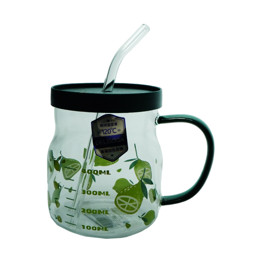 MUG WITH STRAW DELI SOGA GPZB55/L1T GREEN
