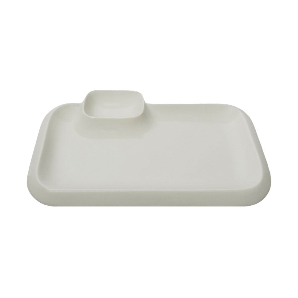 DISH CHIP & DIP RECTANGULAR WHITE 12.5X8INCH 379016 HGK