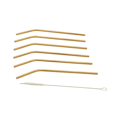 STRAW STEEL 7PC SET GOLDEN