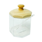 SUGAR POT ACRYLIC WOODEN LID ROUND 5 SKW