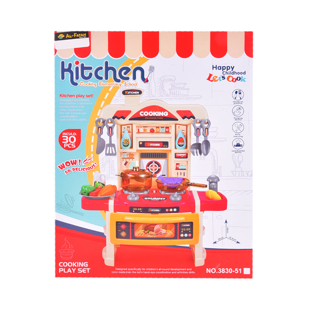 3830-52 MUSICAL KITCHEN SET 30PCS
