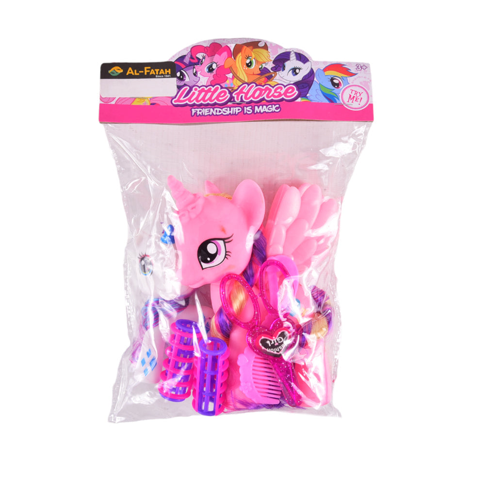 H-6 PONY HORSE BEAUTY PINK 2PCS IN PVC