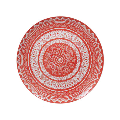 PLATE DINNER COLOR FULL RED
