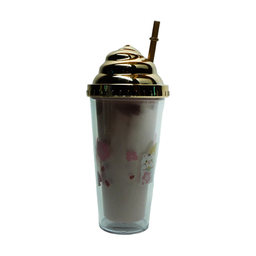 MUG WITH STRAW ACRYLIC 380 ML IR JL380148