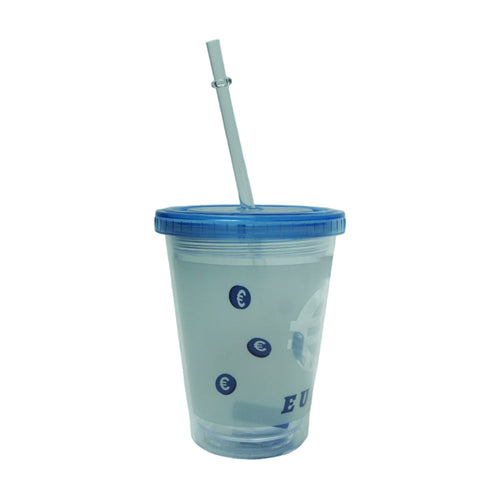 MUG WITH STRAW ACRYLIC 350 ML IR ZSB-060002