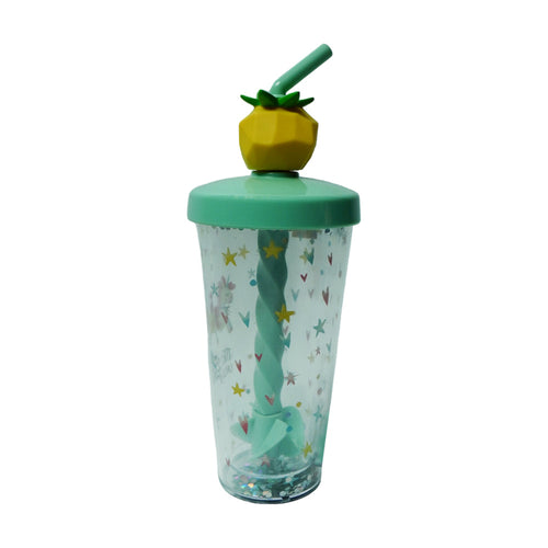 MUG WITH STRAW ACRYLIC 380 ML IR JL38030