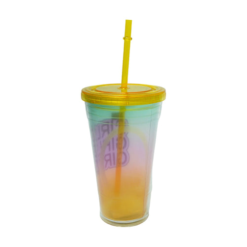 MUG WITH STRAW ACRYLIC 450 ML IR JL450197