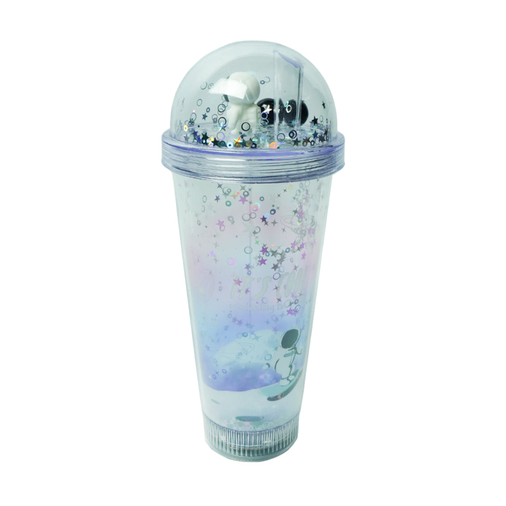 MUG WITH STRAW ACRYLIC 380ML IR JL38044