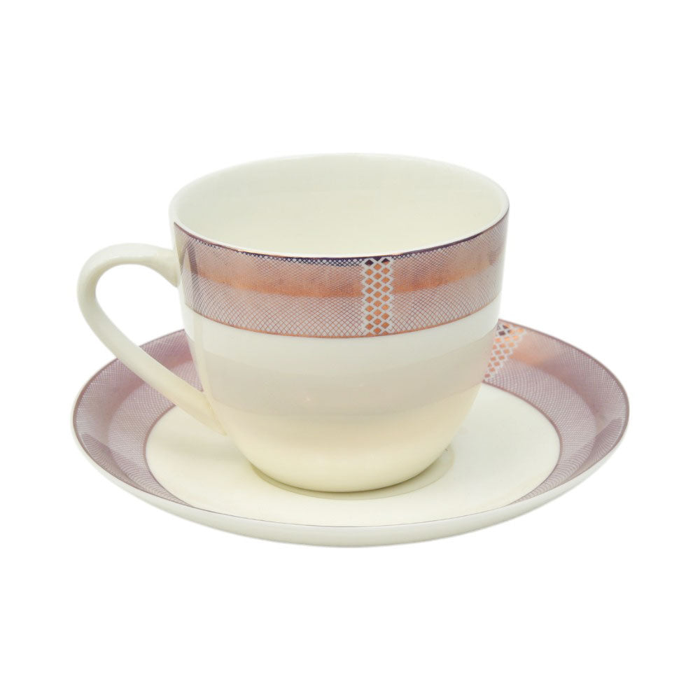 CUP & SAUCER FINE BONE CHINA YG014 JT (Pack of 6)