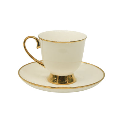 CUP SAUCER BONE CHINA GGK HS KF (Pack of 6)