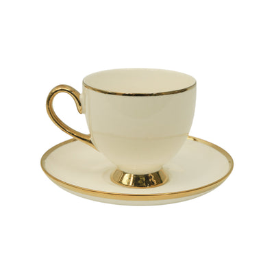 CUP SAUCER BONE CHINA GGK FD KF (Pack of 6)