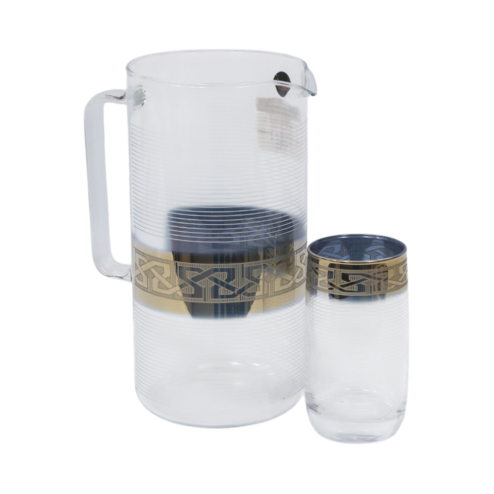 WATER SET 7PC LUMINARC VIGNE CUT GOLD GCV020