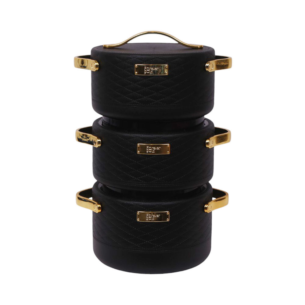 HOT POT SET 3PC FOREVER GOLD EHP BLACK