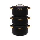 HOT POT SET 3PC FOREVER GOLD EHP BLACK
