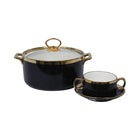 SOUP SET 25PC PORCELAIN CX992 BLACK