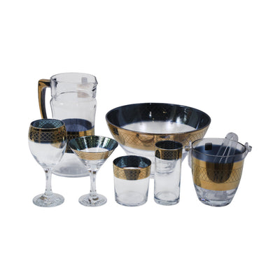 PARTY SET 28PC PSB HAND CUT GOLDEN CH-HGB024