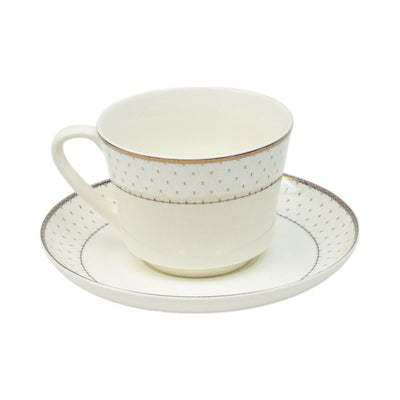 CUP & SAUCER BONE CHINA JA009 TMC (Pack of 6)