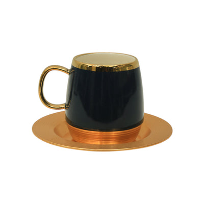 CUP & SAUCER SET 6PC PORCELAIN BLUE 5-12 MKT