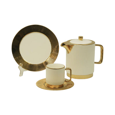 TEA SET 24PC JOHN BROS MORE & MORE W2252 WHITE AW