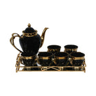 COFFEE SET 9PC CERAMIC YLG-6400-8P BLACK