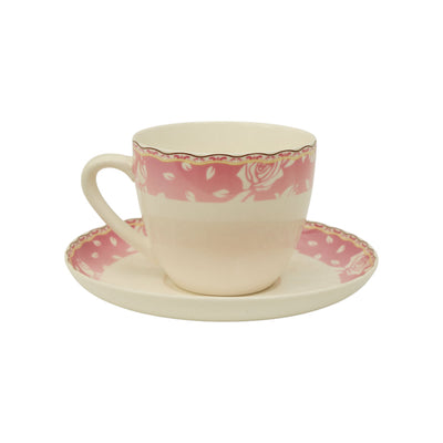 CUP & SAUCER BONE CHINA 146-02763 RC (Pack of 6)