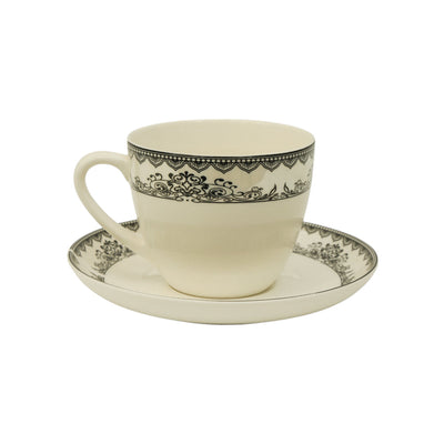 CUP & SAUCER BONE CHINA 146-02734 RC (Pack of 6)