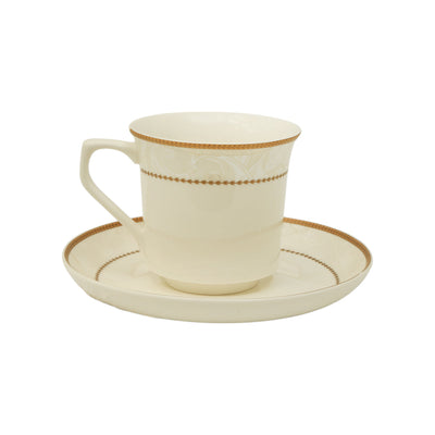 CUP & SAUCER BONE CHINA 123-02773 RC (Pack of 6)