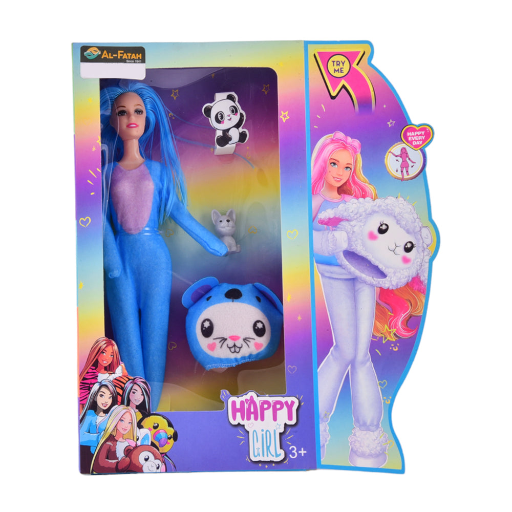 D3302 HAPPY GIRL DOLL W-PET IR